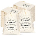 Custom Logo Printing 4x6 Inch Cotton Employee & Coworker Gift Drawstring Bags Thank You Gift Team Gift Bags