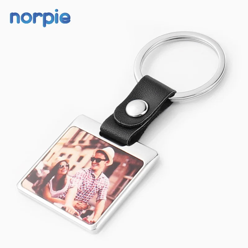 Custom Leather Frame Photo Keychain Sublimation Picture on Keychain