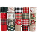 Wholesale New Printed Christmas Wired Ribbon  Material for Christmas Tree DIY Decoration