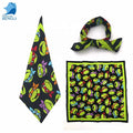 100% Cotton Custom Green Frog Cartoon  Ninja Turtles Big Square Bandana Custom Design Bandana