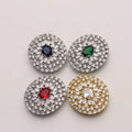 Fashion Jewelry Gold Plated Brass Cubic Zirconia Luxury Flower Shape Connector Charms for Bracelets Necklaces DIY Jewelry Making