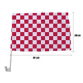 Double Layers Polyester Personalized Car Flag  Blank DIY Advertising Sublimation Car Flag With Pole