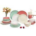 Hot Selling Nordic Style Shell Embossed Ceramic Tableware Set Stoneware Dinner Plates Set