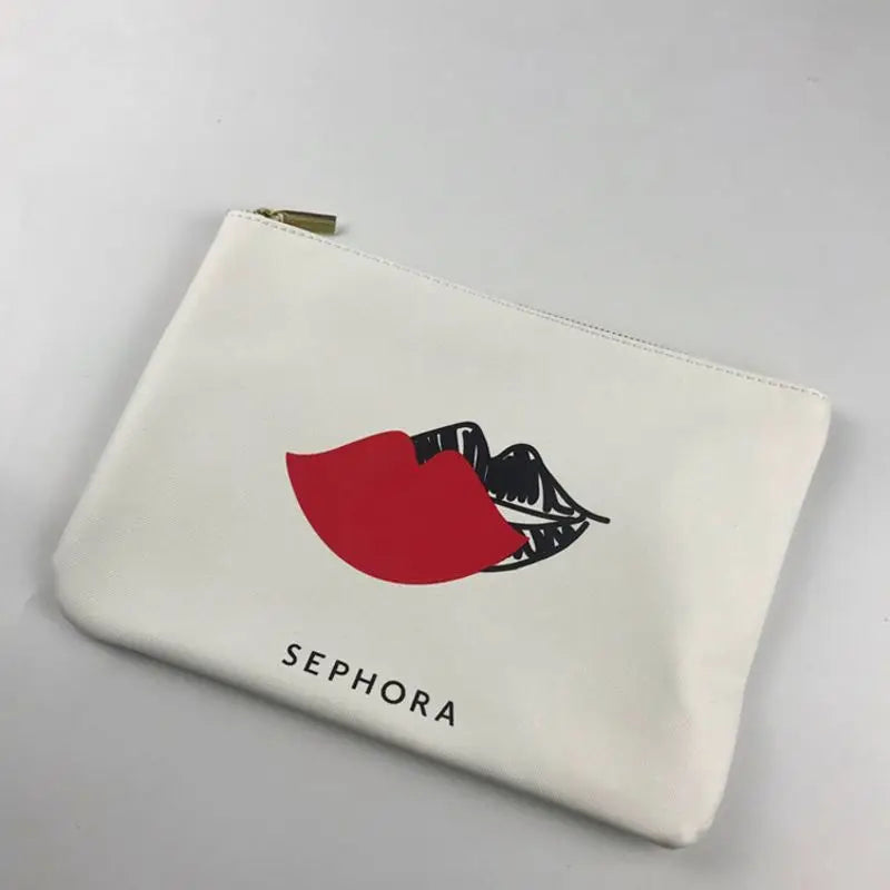 Fashion Bulk Cosmetic Bags Custom Professional Makeup Make Logo Canvas Pouch Personalized Private Label Printed Eyelash Bag