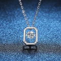 Factory Wholesale 925 Sterling Silver Necklace Collarbone Chain Sparkling Lock 0.3 Carat Moissanite Necklace for Women