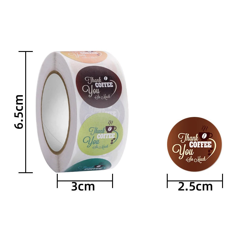 Custom Boba Tea Bubble Tea Coffee Baking Thank You for Supporting My Small Business Handmade Crafts PVC Sealing Sticker