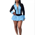 Best Casual Solid Colors Tank Top Pleated Mini Skirt Pants Two Piece Women's Sportswear Set