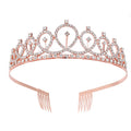 2025 European Wedding Tiara Rhinestone Crown Fashionable Pageant Crown Hot Sale with Crystal Rhinestones