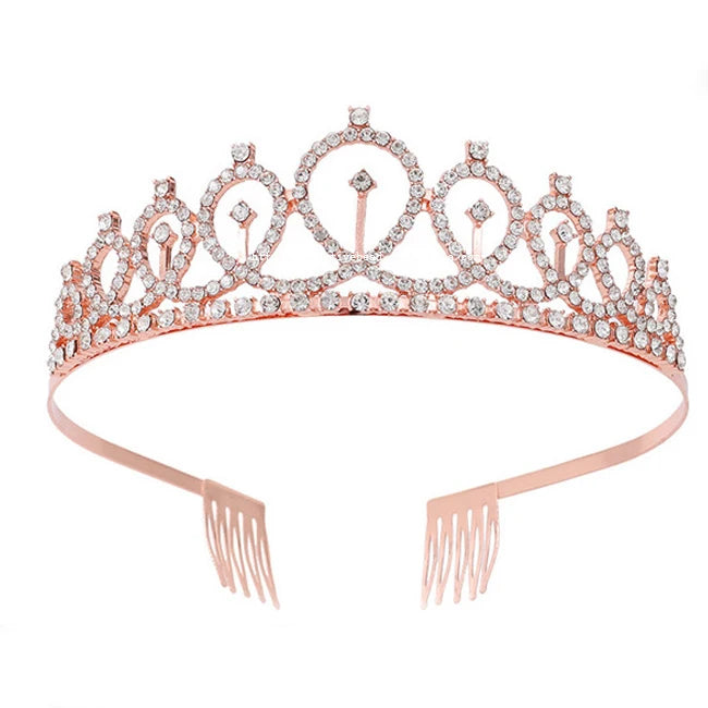 2025 European Wedding Tiara Rhinestone Crown Fashionable Pageant Crown Hot Sale with Crystal Rhinestones