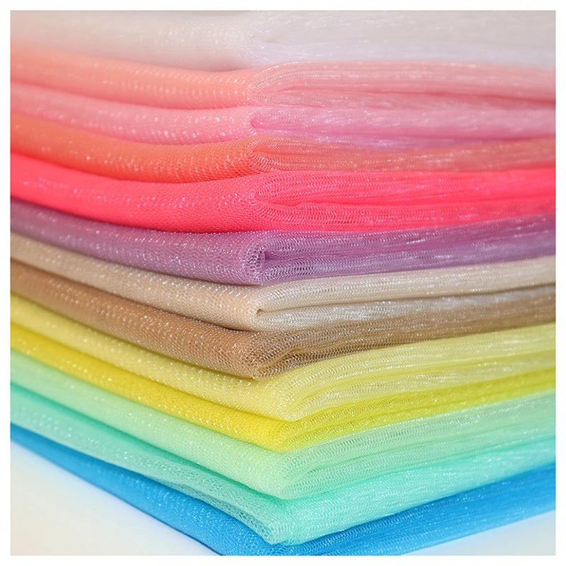 YS-19-1 Guangzhou Polyester Tulle Textile Fabric Manufacturer 30D Mesh 100% Nylon Soft American Tulle Fabric