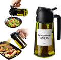 Better Quality Dark Glass Color 16OZ Kitchen Cooking Manual Maiden Oil Sprayer 2 in 1 Olive Oil Dispenser with Oil Brush