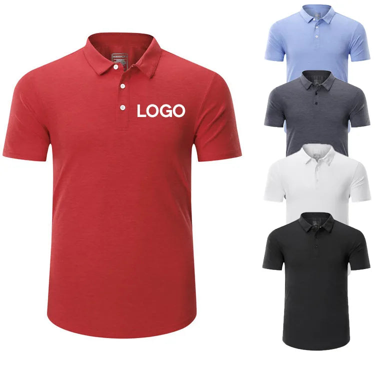 Wholesale 2024 Custom Logo Breathable Polo Shirt Embroidery Print Design Multi-color Blank Men's Sports T-shirt Golf Polo Shirt