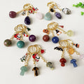 Quartz Keychain Hot Sale Father Christmas Theme Crystal Keyring Accessories Christmas Trees Charm for Key Handbag Backpack