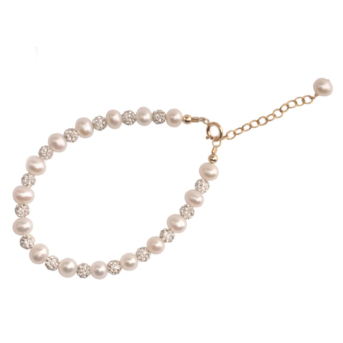 Sterling Silver Gold Plated Set Handmade Crystal Adjustable Pearl Bracelets Wholesale Jewelry Gift Party Vintage Bracelets Women