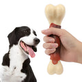 Durable Beef-Flavored Big Bone Dog Chew Toy Eco-Friendly Nylon TPR with Teeth Cleaning Squeaky Feature for Indoor/Outdoor Use