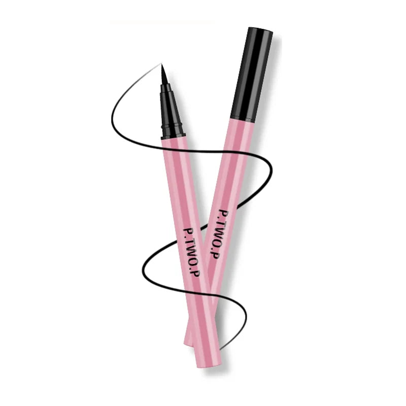 PTWOP Powder Tube Waterproof Long Lasting Quickly Drying Black Silky Smooth Beauty Makeup Soft Eyeliner