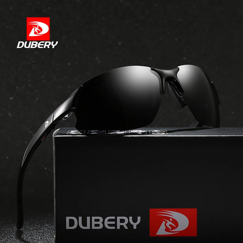 DUBERY Black Sport Fashion Sunglasses 2026 Cricket Sunglasses for Men UV 400 Polarized Sunglasses Polarized Dubery Sunglasses