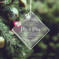 Clear Laser Engraved Glass Christmas Ornaments Christmas Tree Decoration Hanging Pendants Custom