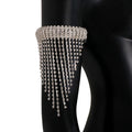 Fashionable Statement Fringe Arm Chain Luxurious Sparkling Party Full Rhinestone Hand Bracelet Cross-Border Fashion Accessory