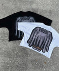 OEM Custom Heavyweight 100% Cotton Cropped T-Shirt 250gsm Hip Hop Graphic Tee DTG Print Oversized Boxy Fit Summer Fashion Men