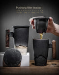 Strainer Tea Brewing Cup Ceramic Mug with Lid Large Capacity Office Teacup Household Tea Cup