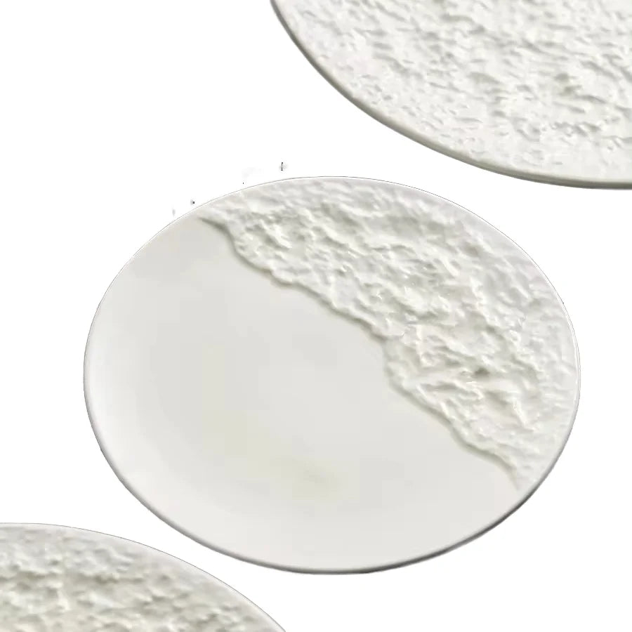 High End Ceramic Steak Plate for Western Cuisine Creative Hotel Tableware with Artistic Conception Pasta Plate Dish Arrangement
