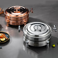 Wholesale Cheffing Dish Stainless Steel Buffet Catering Buffet Food Warmer Rose Gold Silver Round Chafing Dish Food Warmer