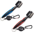Multifunctional Golf Club Brush Nylon and Wire Bristles for Cleaning Club Grooves Premium Golf Products