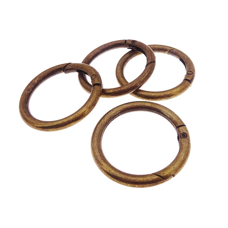 Wholesale Antique Zinc Alloy Spring Gate Round Ring Snap Open Hook O Ring