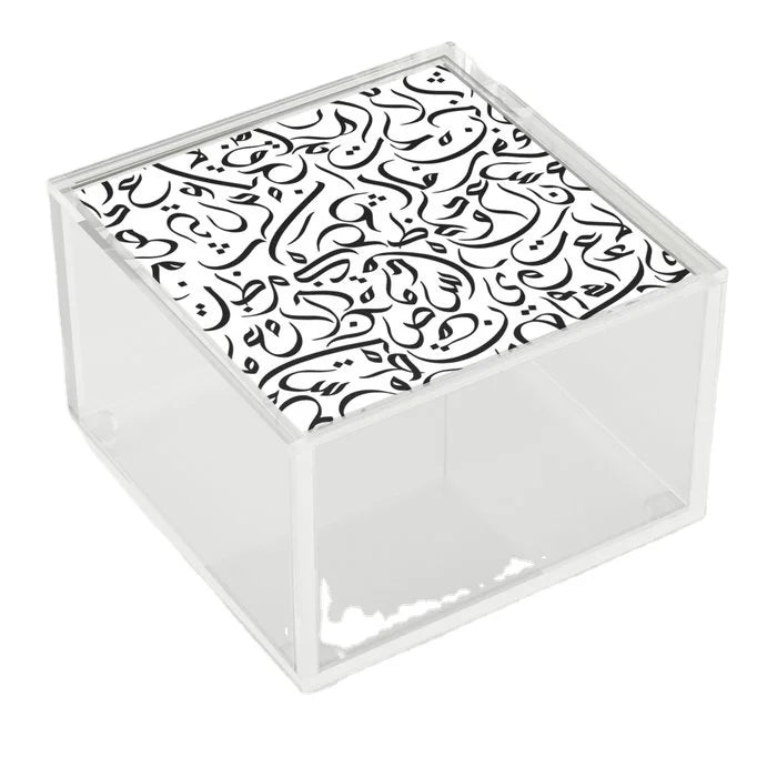 Clear Chocolate Sweet Candy Storage Box Acrylic Box With Arabic Calligraphy