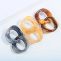 Boho Style Popular Fashion Jewelry Amber Natural Stone Two-tone Resin Transparent High Sense Everyday Glamour Earrings