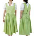 Japanese Style Versatile Double-Sided Cotton-Linen Cross Back Painting Cooking Garden Apron With Pockets