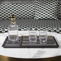 Merlin Living Modern Home Decor Rectangle Ceramic Decorative Tray Coffee Table Serving Tray Metal Glaze Tray Storage Tableware