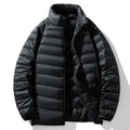 Wholesale Outdoor Lightweight Warm Duck Feather Custom Logo Black Winter Bubble Puff Filled Down Jackets for Men