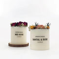 E188 Luxury Handmade Dried Flower Ornament Long-lasting Aroma Wax Scented Candle for Home Decor Christmas  Holidays