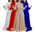 Women Loose Pleated Wide Leg Jumpsuits Elegant Office Ladies Long Sleeve Winter Jumpsuit Women With Belt