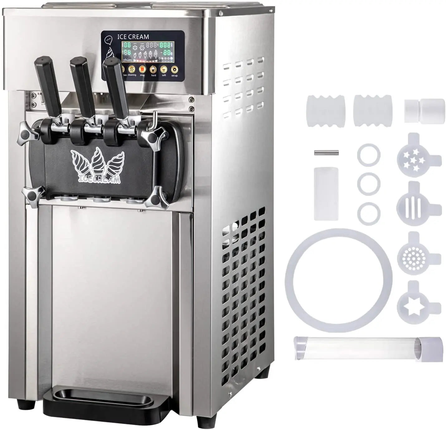 Direct Selling 2+1 flavors Soft Ice-Cream Machines commercial table top three flavors ice cream machine