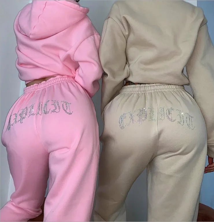 2024 Custom Tracksuits Women Jackets Hoodie and Pants Set Workout Women's Hoodie Set