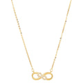 Fashion Fine Jewelry 925 Sterling Silver Necklace Digital Number Eight 8 Diamond Pendant Gold Plated Necklaces for Women