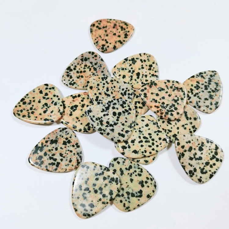 Huiying Custom Brand Logo Printing Dalmatian Jasper Guitar Pick