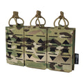 TOPTACPRO Laser Cut Camo Magazine Carrier Pouch Triple Magazine Pouch for 5.56mm Mag
