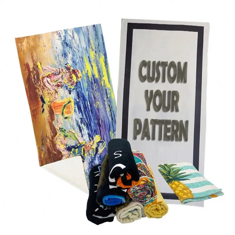 Microfiber Towel With Custom Logo Good Quality Promotion Custom Design Towel 100% Cotton Beach Towels