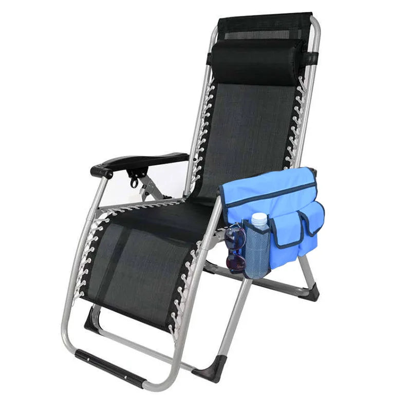 13*13 Inch Chair Pocket Armrest Bag Shoulder Side Bag for Camping Outdoor Chairs Hanging Storage Pouch with 4 Pockets