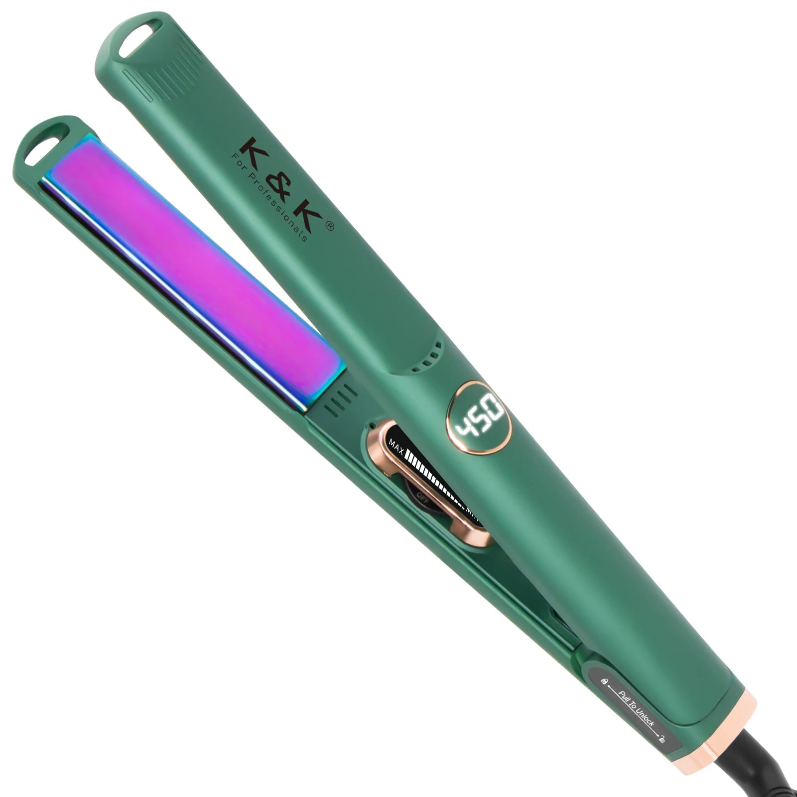 Private Label LCD Display Electric Nano Titanium Flat Iron Hair Straightener for Household and Hotel Use