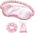 Custom Mulberry Silk Sleep Eye Mask Blackout Eye Mask With Hair Scrunchie and Bag