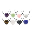 Wholesale Multi-Color 25MM Compact Heart Shaped Hole Agate Stone Beads Necklace Crystal Exquisite Bead Jewelry