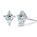 ED3189 925 Sterling Silver Fine Jewelry Square Rhombus Stud Earrings for Women Gold Plated 5A Zircon Diamond Inlaid for Parties