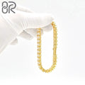 3mm 4mm 5mm Wholesale Moissanite Tennis Chain Factory Outlet Round Brilliant Cut 10K 14K 18K Moissanite Tennis Link Bracelet