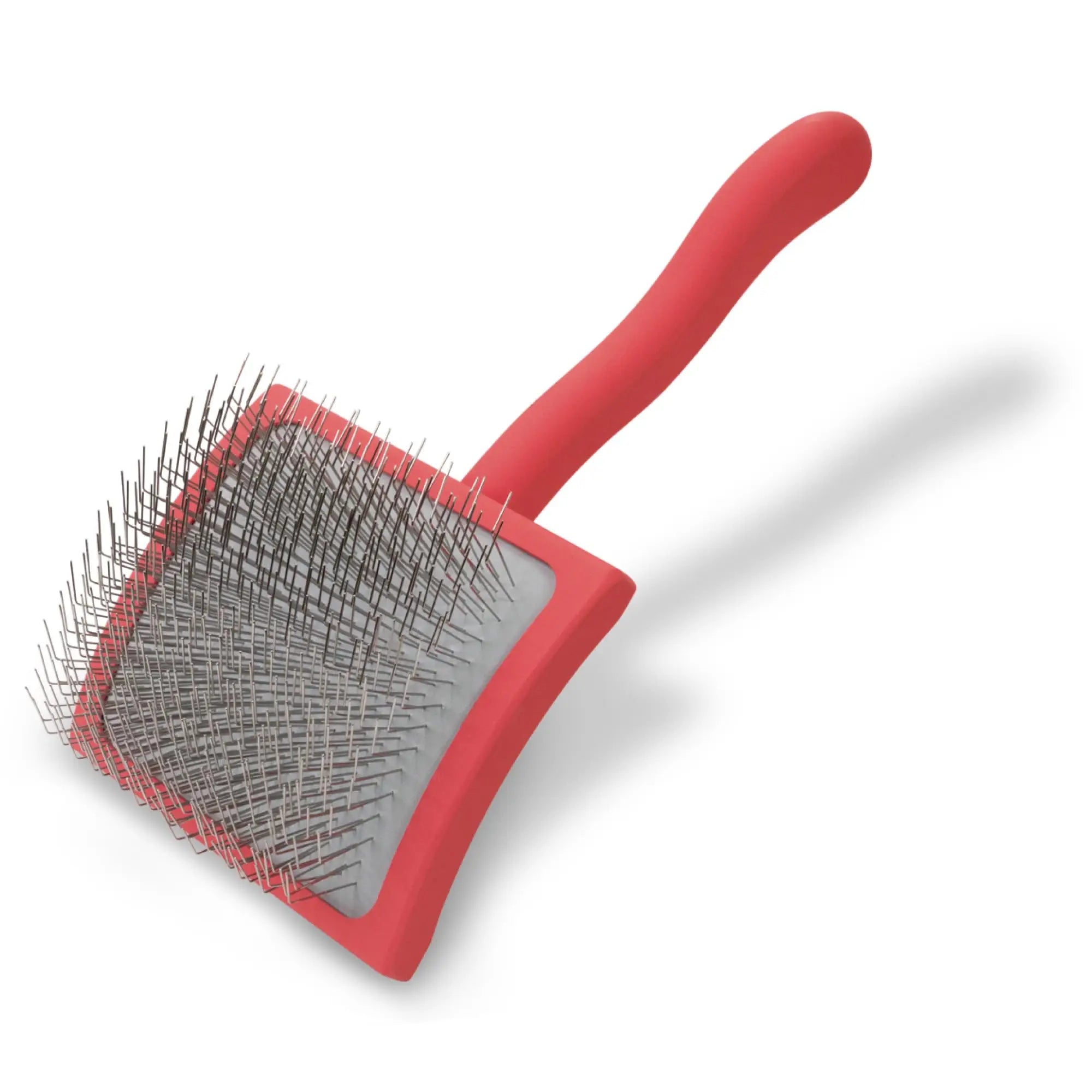 2024 New Pet Grooming Long Pin Wood Pet Dog Brush Handle Paint Curved Dog Slicker Brush for Goldendoodle Labradoodle
