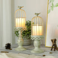 Hot Selling Creative Retro Birdcage Candle Holder Decoration European Iron Candle Stand Wedding Restaurant Props